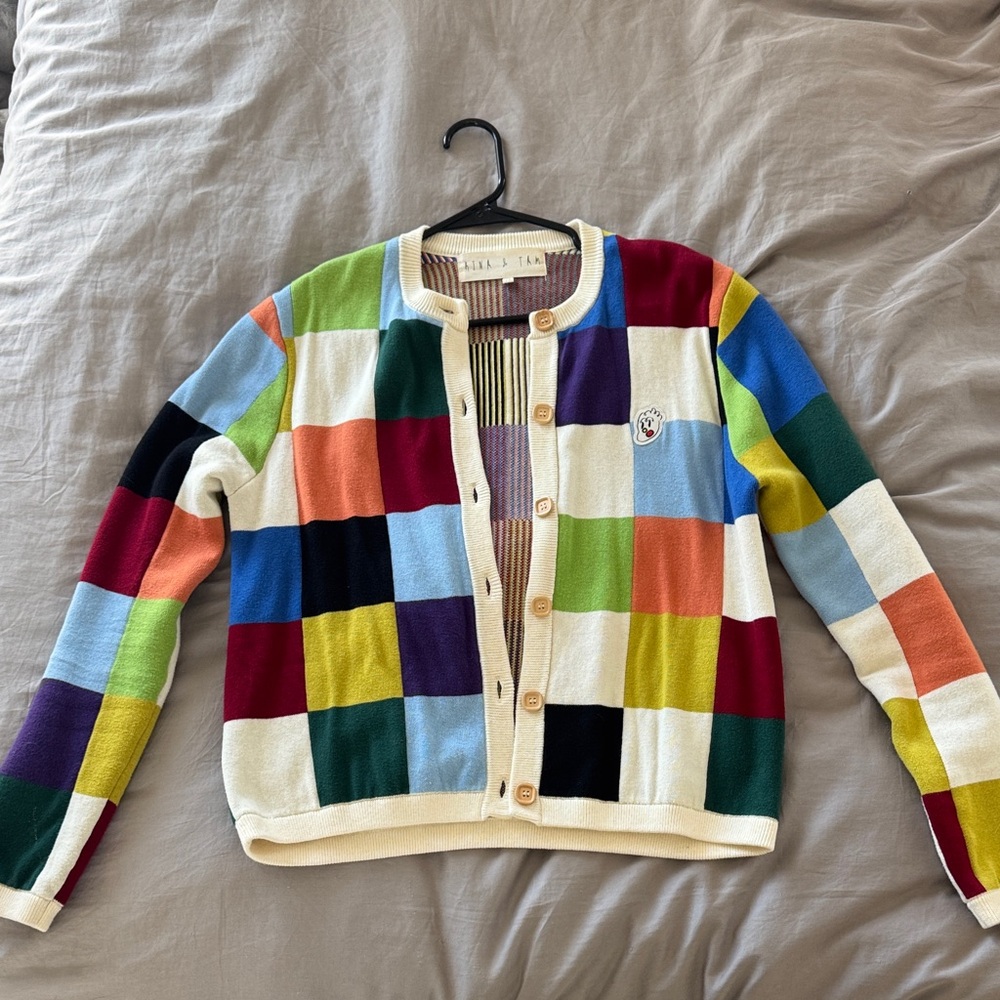 Colorful Patchwork Cardigan 100% cotton